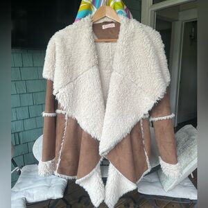 Fabulous Blush Boutique Faux Suede and fur Jacket. Excellent condition. Like new